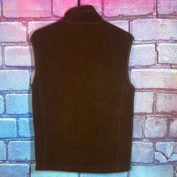 REI Polartec Fleece Vest Men’s Small Brown Full Zip Outdoor Hiking - Picture 3 of 10